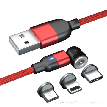 Magnetic Micro USB Cable, Magnetic Type-C Connector, 3-in-1 Charging, for iPhone, Huawei, Samsung, XiaoMi